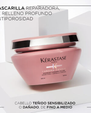 Mascarilla Masque Chroma Filler 200 ml anti-porosidad para el mantenimiento y protección del color kérastase